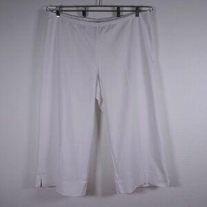 Karen Kane Cropped Pants Women's Plus Size 22W White Wide Leg Stretch